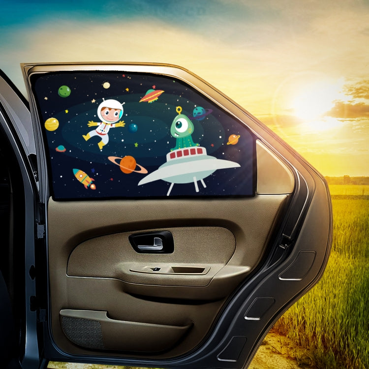 Automobile Sunshade Car Windows Sun Protection And Heat Insulation Magnetic Telescopic Side Curtains(Deep Sea Adventure Co-driver) by buy2fix