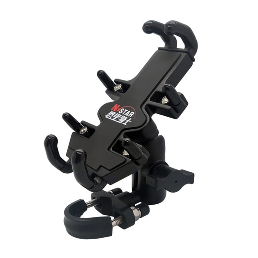 N-STAR NJN001 Motorcycle Bicycle Compatible Mobile Phone Bracket Aluminum Accessories Riding Equipment(With T Head) - Holders by N-STAR | Online Shopping UK | buy2fix