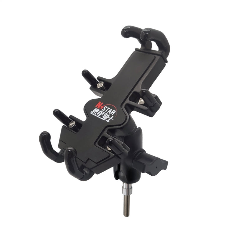 N-STAR NJN001 Motorcycle Bicycle Compatible Mobile Phone Bracket Aluminum Accessories Riding Equipment(With Hollow M8 Ball) - Holders by N-STAR | Online Shopping UK | buy2fix