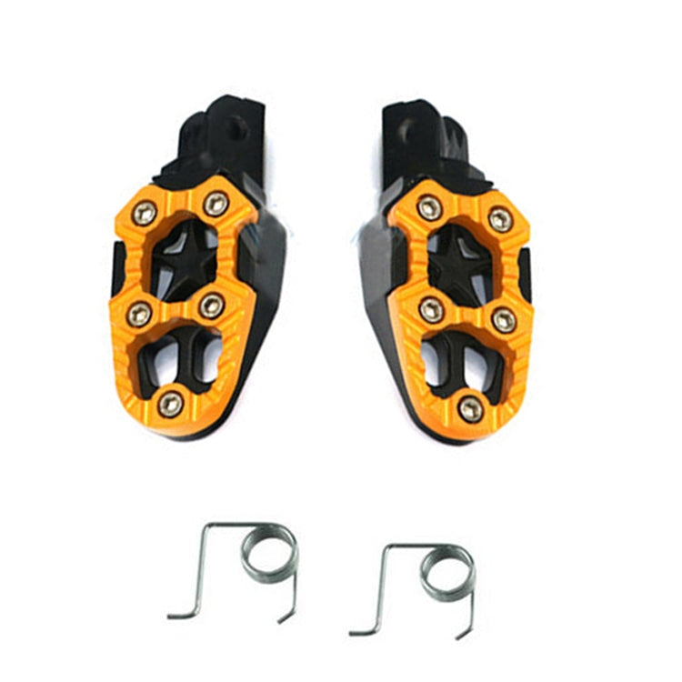 Motorcycle Modified Aluminum Alloy Foot Pedal Accessories(Yellow) - Others by buy2fix | Online Shopping UK | buy2fix