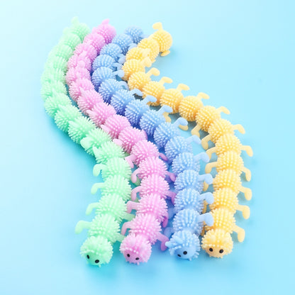 12 PCS Children Soft Rubber 16-Section Caterpillar Stretch Decompression Toy(Green) - Squeeze Toys by buy2fix | Online Shopping UK | buy2fix