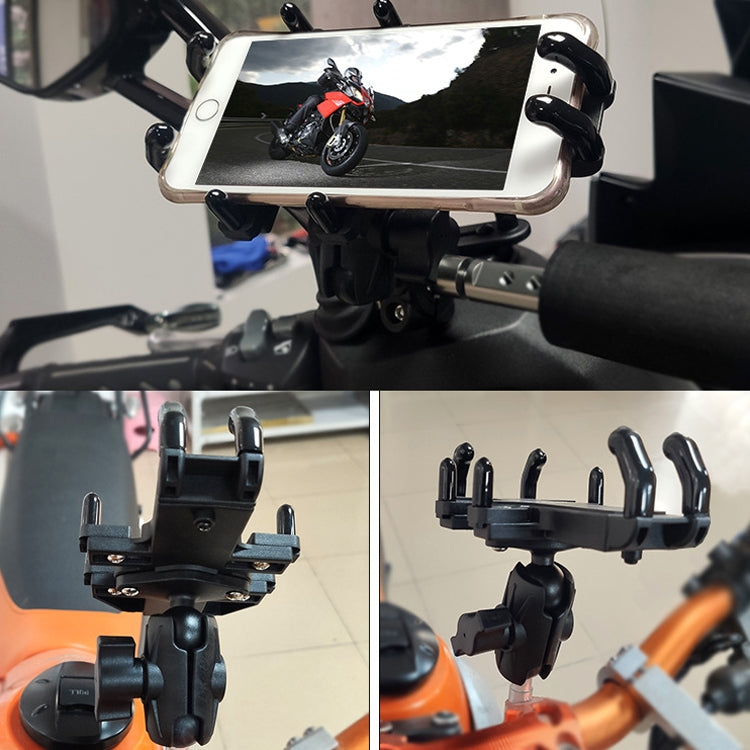 N-STAR Motorcycle Bicycle Composite Version Of Mobile Phone Bracket Multifunctional Accessories Lightweight Riding Equipment(Mid Rod Ball Head) - Holders by N-STAR | Online Shopping UK | buy2fix