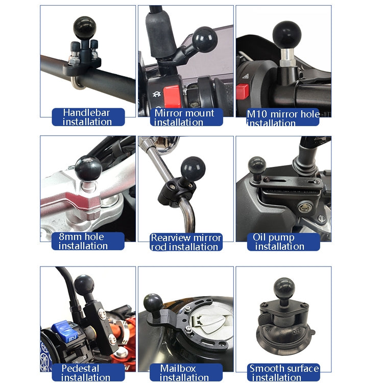 N-STAR Motorcycle Bicycle Composite Version Of Mobile Phone Bracket Multifunctional Accessories Lightweight Riding Equipment(L-shaped Ball Head) - Holders by N-STAR | Online Shopping UK | buy2fix