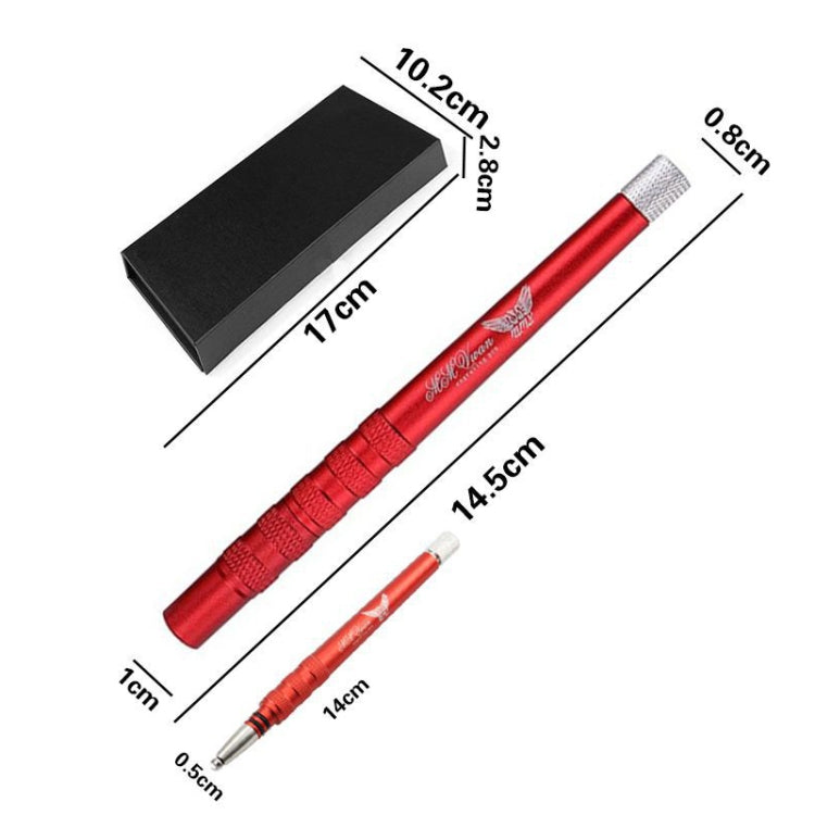 MM VWAN Magic Hairdressing Eyebrow Trimming Engraving Pen Scoring Stainless Steel Razor(Red) - Hair Trimmer by MM VWAN | Online Shopping UK | buy2fix