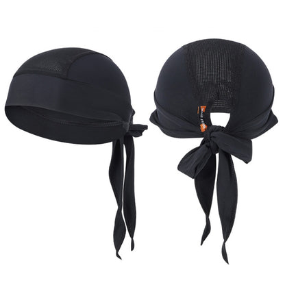 West Biking Summer Ice Silk Pirate Cap Riding Cap Men And Women  Outdoor Windproof Sunscreen Headgear, Size: Free Size(Tying Rope Black) - Protective Helmet & Masks by WEST BIKING | Online Shopping UK | buy2fix