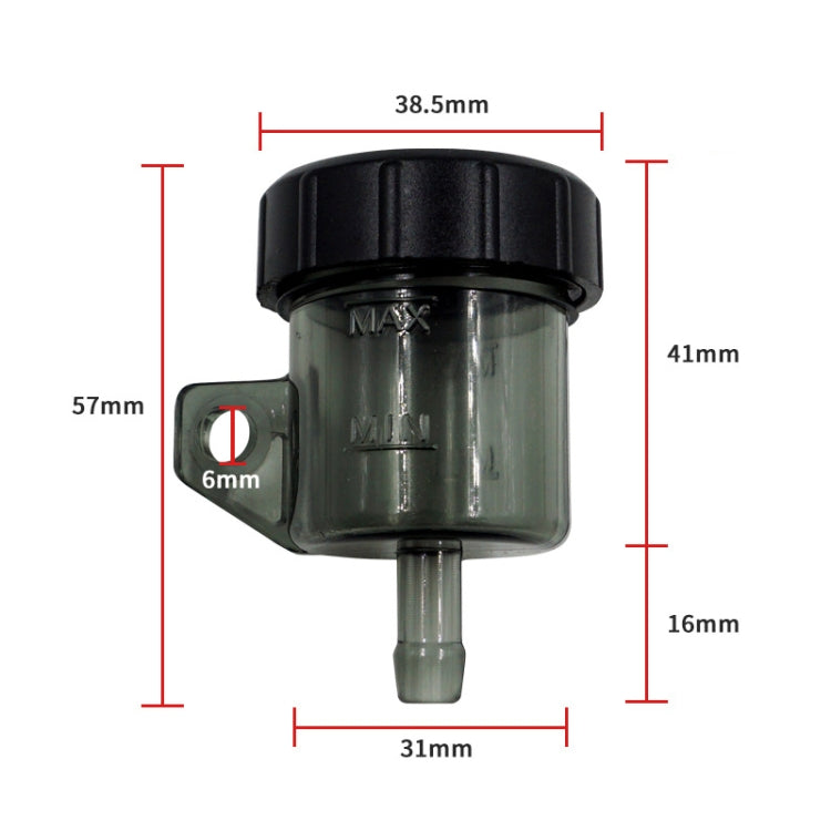 2 PCS Motorcycle Modification Accessories Off-Road Vehicle Large Displacement Straight Pump Transparent Oil Cup Brake Pump Modified Oil Pot(Straight Brown) - Motorbike Brakes by buy2fix | Online Shopping UK | buy2fix