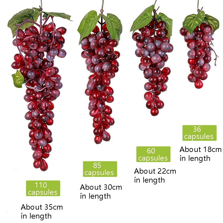 4 Bunches 36 Black Grapes Simulation Fruit Simulation Grapes PVC with Cream Grape Shoot Props - Camera Accessories by buy2fix | Online Shopping UK | buy2fix