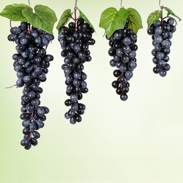 4 Bunches 60 Black Grapes Simulation Fruit Simulation Grapes PVC with Cream Grape Shoot Props - Camera Accessories by buy2fix | Online Shopping UK | buy2fix
