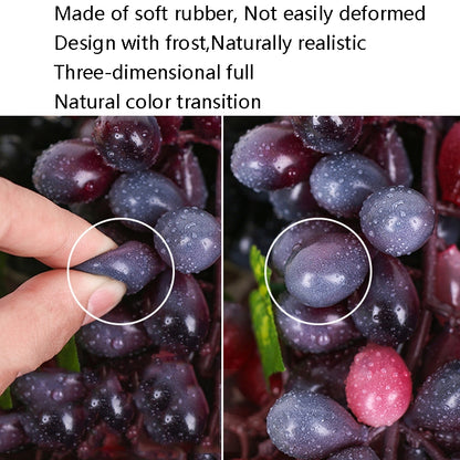 2 Bunches 85 Purple Grape Simulation Fruit Simulation Grapes PVC with Cream Grape Shoot Props - Camera Accessories by buy2fix | Online Shopping UK | buy2fix