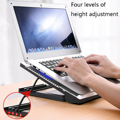 NUOXI T10 Laptop Radiator Multi-File Adjustment Aluminum Alloy Bracket(Black) - Computer & Networking by NUOXI | Online Shopping UK | buy2fix