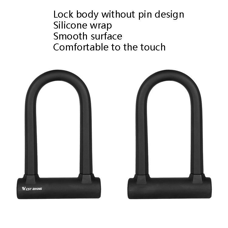 West Biking Bike Lock Motorcycle Wire Lock Anti-Hydraulic Pressure Cut Anti-Theft Lock, Specification: U-shaped Lock - Bicycle Locks & Bicycle Pumps by WEST BIKING | Online Shopping UK | buy2fix