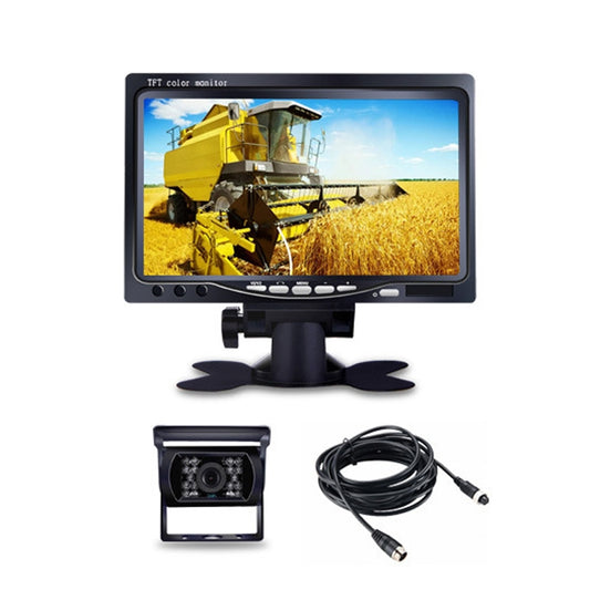 YB-CC-1 12/24V Car 7 Inch Display HD Night Vision Camera Monitoring System Truck Reverse Image, Specification: Camera+1024x600 Display by buy2fix