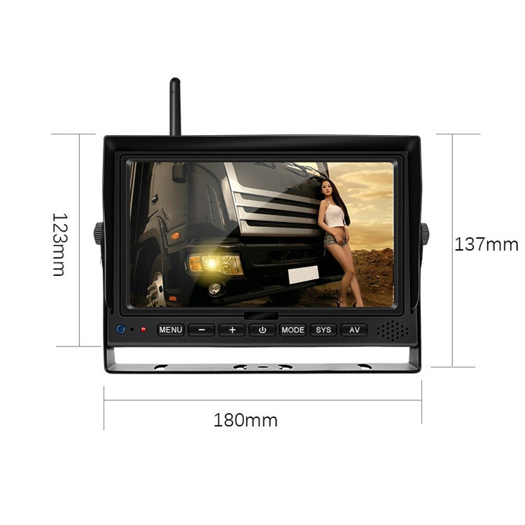 7 Inch Digital Wireless Reversing Image 1080P Video System Truck Monitoring Driving Recorder Single Road+1 Night Video Camera - In Car by buy2fix | Online Shopping UK | buy2fix