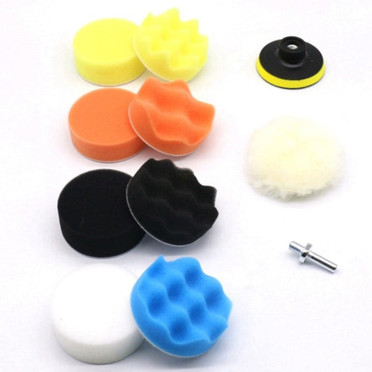 3 Inch 11 In 1 3-7 Inch Car Polishing and Waxing Sponge Plate Sponge Pad Set - Polishing Machine & Accessories by buy2fix | Online Shopping UK | buy2fix