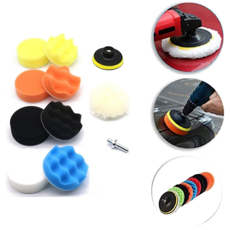 4 Inch 11 In 1 3-7 Inch Car Polishing and Waxing Sponge Plate Sponge Pad Set - Polishing Machine & Accessories by buy2fix | Online Shopping UK | buy2fix