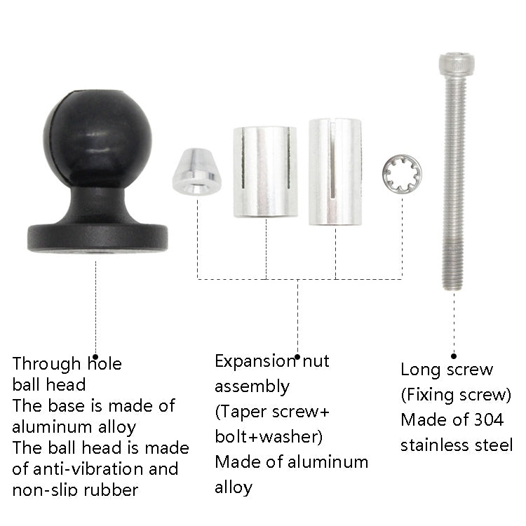 N-P090 Hollow Ball Head Loading Mobile Phone Bracket Handlebar Holder by buy2fix