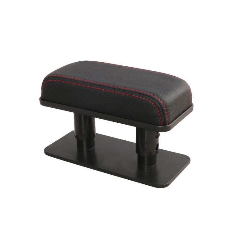 Car Arm Handle Seat Left Hand Elbow Tray Universal Leather Increasing Pad Central Armrest Box(Black+Red Line) by buy2fix