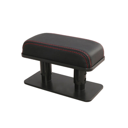 Car Arm Handle Seat Left Hand Elbow Tray Universal Leather Increasing Pad Central Armrest Box(Black+Red Line) by buy2fix