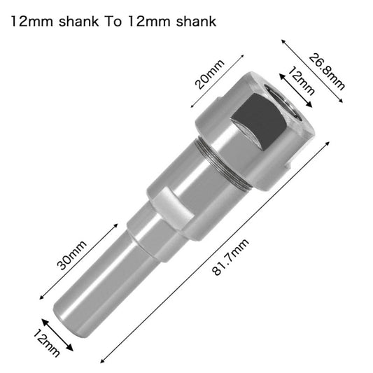 12mm To 12mm Engraving Trimming Machine Extension Pole Converter by buy2fix