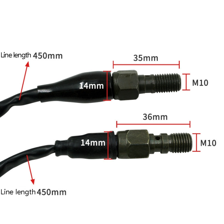 2 PCS Motorcycle Modified Accessories Disc Brake Hydraulic Switch Line, Specification: M10 x 1.25mm Plug - Motorbike Brakes by buy2fix | Online Shopping UK | buy2fix