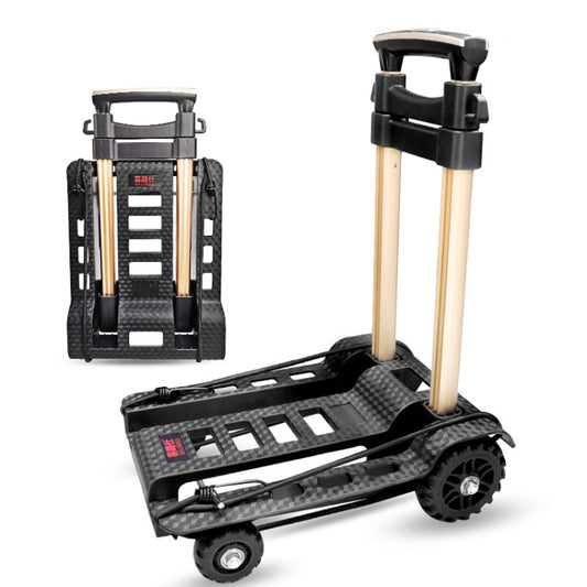 SELORSS BY04 Folding Small Pulley Car Aluminum Pull Rod Luggage Car Hand Carts Travel Shopping Move Goods And Buy Groceries Car by buy2fix