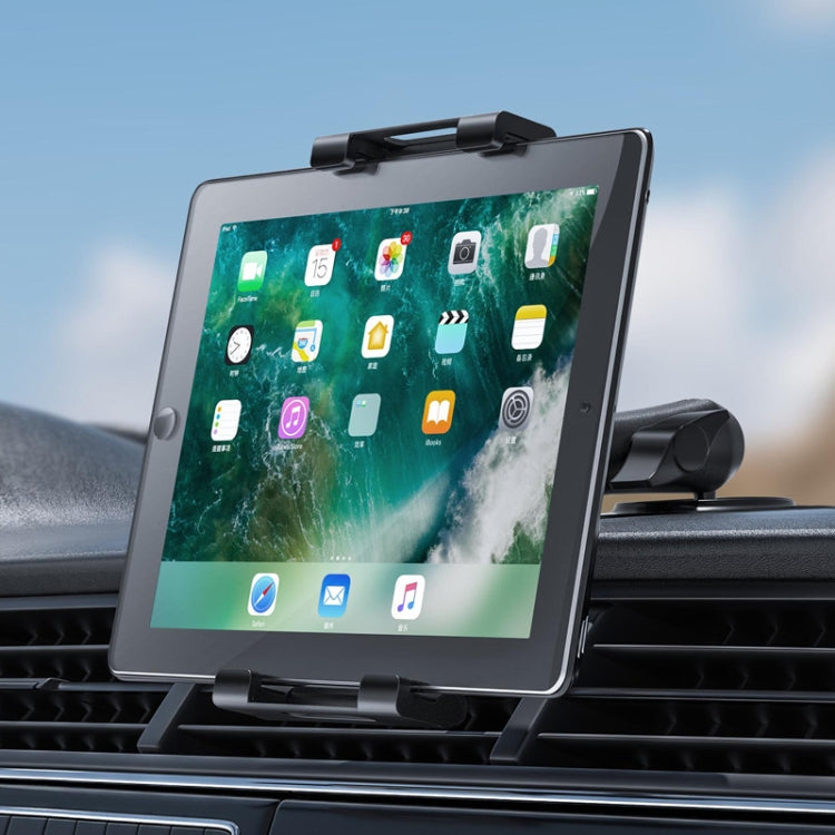 Curved Adhesive Car Instrument Table Bracket Car Mobile Phone Bracket Plastic Clamp Arm Style: Tablet Clip by buy2fix