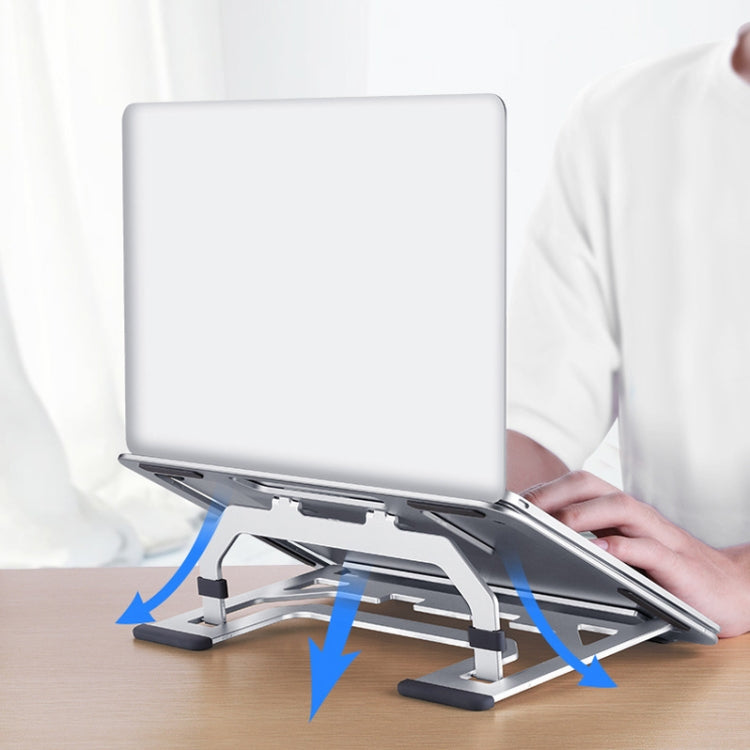LH-T610 Aluminum Alloy Laptop Bracket Folding Lifting Desktop Cooling Bracket(Rose Gold) - Computer & Networking by buy2fix | Online Shopping UK | buy2fix