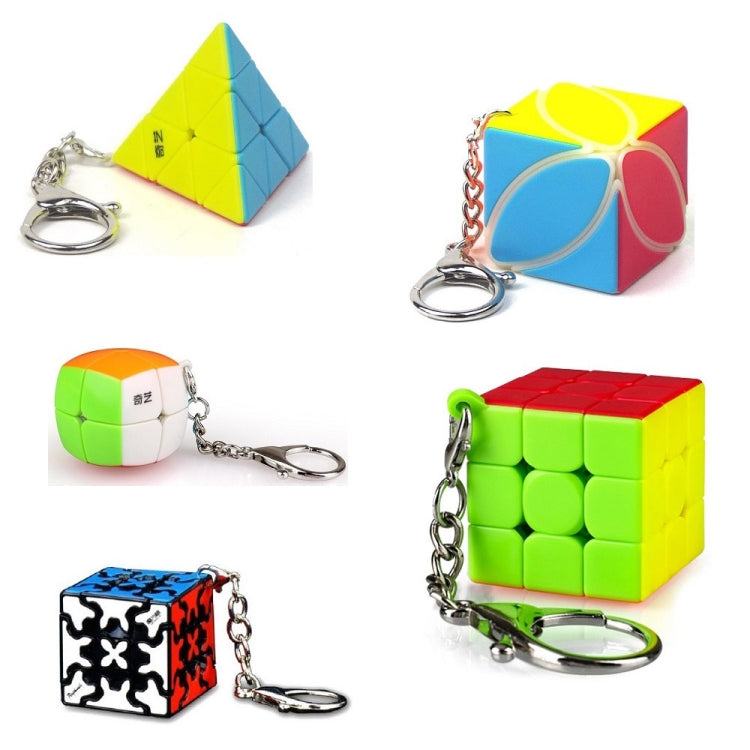 2 PCS Mini Keychain Magic Cube Decompression Toy Pyramid Keychain - Magic Cubes by buy2fix | Online Shopping UK | buy2fix