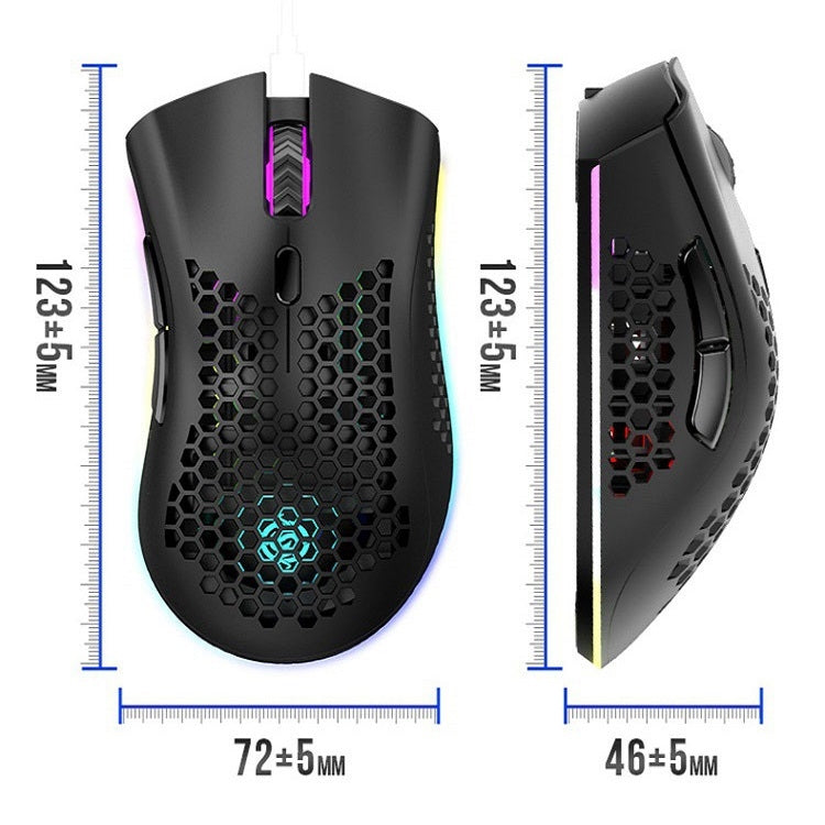 K-Snake BM600 1600 DPI 7-keys Hollow Lightweight Wireless Charging RGB Colorful Gaming Mouse(Wireless BM600 White) - Wireless Mice by K-Snake | Online Shopping UK | buy2fix