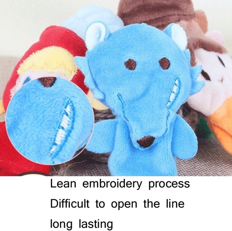 Animal Finger Dolls Plush Toys For Preschool Education, Height: 7.5cm(5 PCS/Set Hippo+Story Cards) - Soft Toys by buy2fix | Online Shopping UK | buy2fix