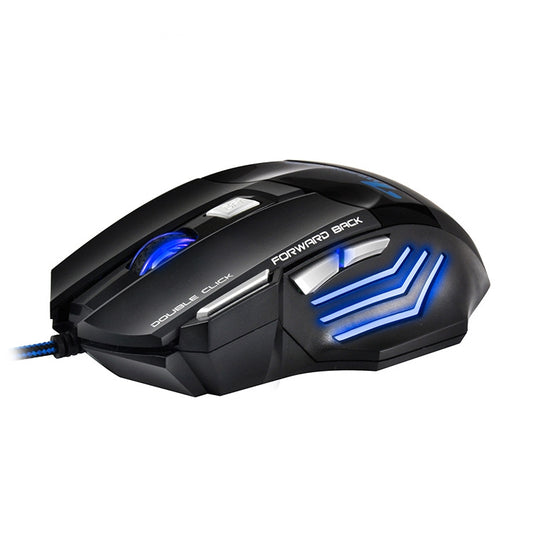 IMICE X7 2400 DPI 7-Key Wired Gaming Mouse with Colorful Breathing Light, Cable Length: 1.8m(Skin Black E-commerce Version) by IMICE