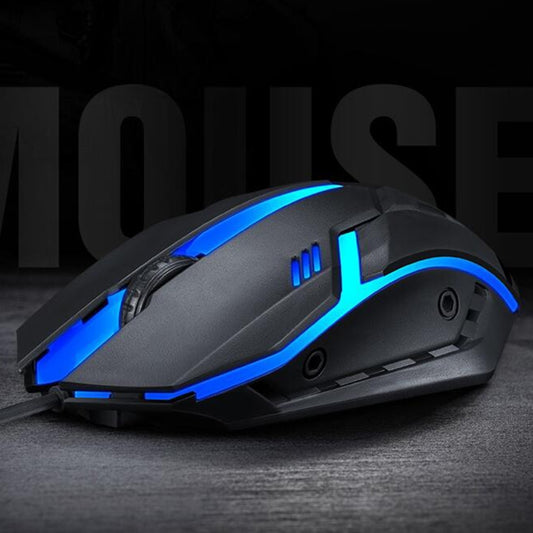 2 PCS T-WOLF V1 USB Interface 3-Buttons 1200 DPI Wired Mouse 7-Color Backlit Gaming Mouse, Cable Length: 1.35m by buy2fix