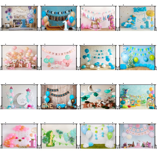 2.1m X 1.5m One Year Old Birthday Photography Background Party Decoration Hanging Cloth(581) by buy2fix