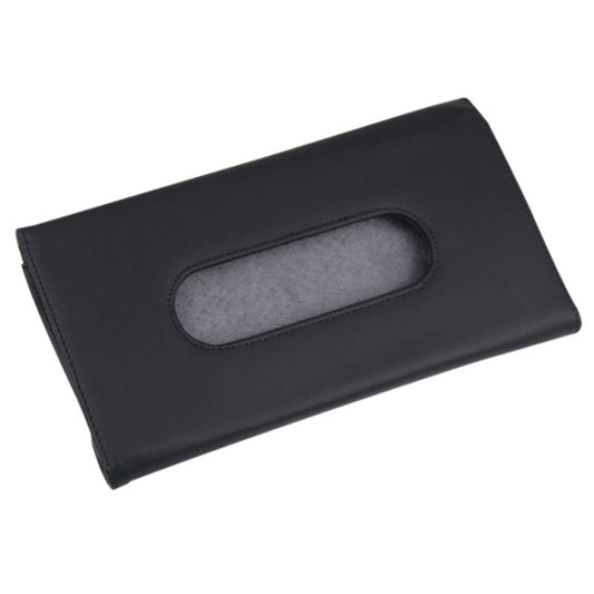 Car Hanging Type Tissue Box Sun Visor Seat Back Sunroof Storage Box(Black Without Tissue) by buy2fix