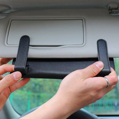 Car Hanging Type Tissue Box Sun Visor Seat Back Sunroof Storage Box(Khaki With Tissue) by buy2fix