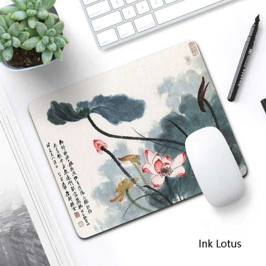 6 PCS Non-Slip Mouse Pad Thick Rubber Mouse Pad, Size: 21 X 26cm(Ink Lotus) by buy2fix