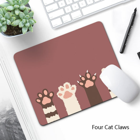 6 PCS Non-Slip Mouse Pad Thick Rubber Mouse Pad, Size: 21 X 26cm(Four Cat Claws) by buy2fix