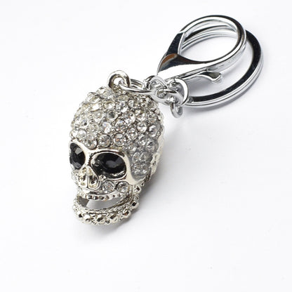 2 PCS Shining Skull Keychain Bag Hanging Jewelry(Diamond Skull) by buy2fix