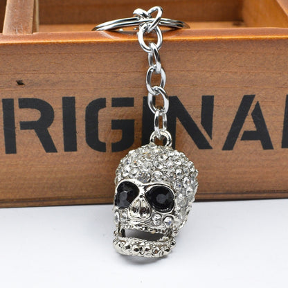 2 PCS Shining Skull Keychain Bag Hanging Jewelry(Diamond Skull) by buy2fix