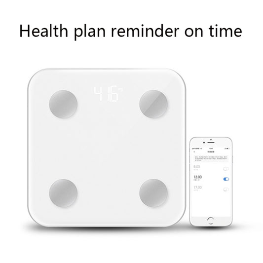 8066 Smart Body Fat Electronic Scale Home Bluetooth Weight Scale, Colour: Battery Style(White) by buy2fix