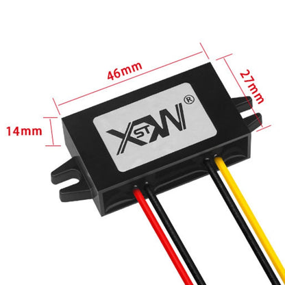 XWST DC 12/24V To 5V Converter Step-Down Vehicle Power Module, Specification: 12V to 5V 3A Small Rubber Shell -  by buy2fix | Online Shopping UK | buy2fix