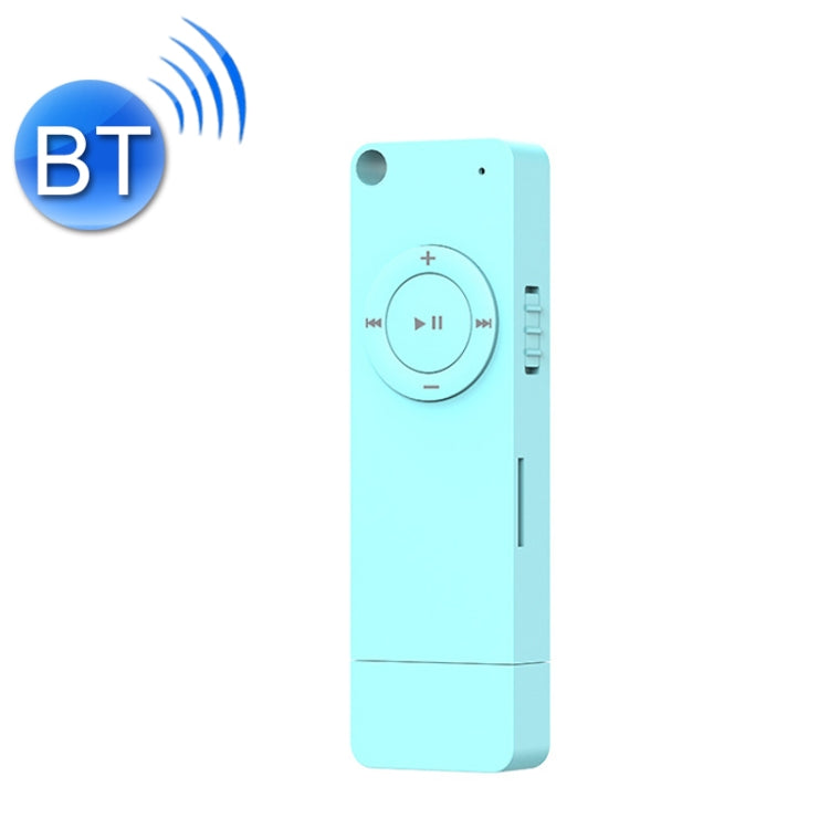 XT02 U Disk Style MP3 Music Player, Memory Capacity: Bluetooth Set(Blue) - Consumer Electronics by buy2fix | Online Shopping UK | buy2fix