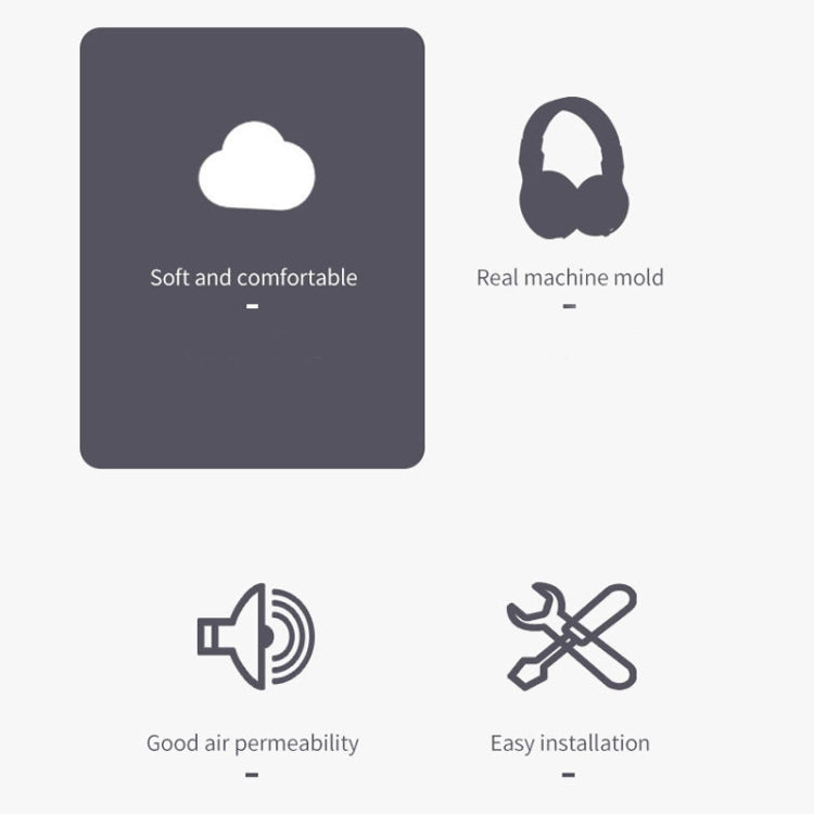 2 PCS Suitable for V-Moda LP/M100/LP2 Headest Sponge Cover Earmuffs, Colour: Black Black Net by buy2fix