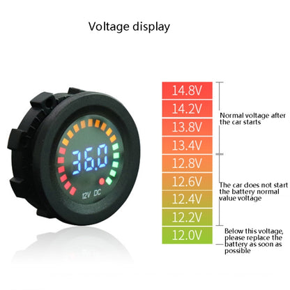 Car Motorcycle Ship Modified Digital DC LED Colorful Screen Voltage Meter, Specification: KWG-D5 - In Car by buy2fix | Online Shopping UK | buy2fix