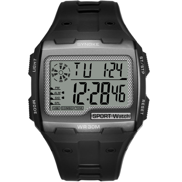 SYNOKE Square Sarge Screen Display Luminous Multifunctional Outdoor Men Sports Watch Digital Watch(Upgraded Version Black) - LED Digital Watches by SYNOKE | Online Shopping UK | buy2fix