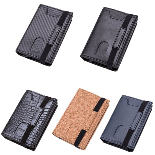RFID Anti-Theft Aluminum Alloy Card Case(Crocodile Black) by buy2fix