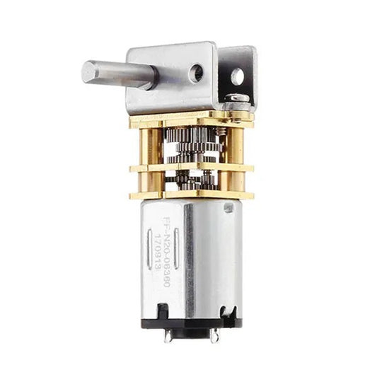 GW12N20 Worm Gear Low Speed Motor Ultra Mini Gear Power-Off Self-Locking Motor For Smart Car Robot(12V 20RPM) - Motor Module by buy2fix | Online Shopping UK | buy2fix