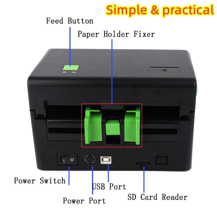 Xprinter XP-108B 4 Inch 108mm Label Printer Thermal Barcode Printer ,Model: USB - Consumer Electronics by Xprinter | Online Shopping UK | buy2fix