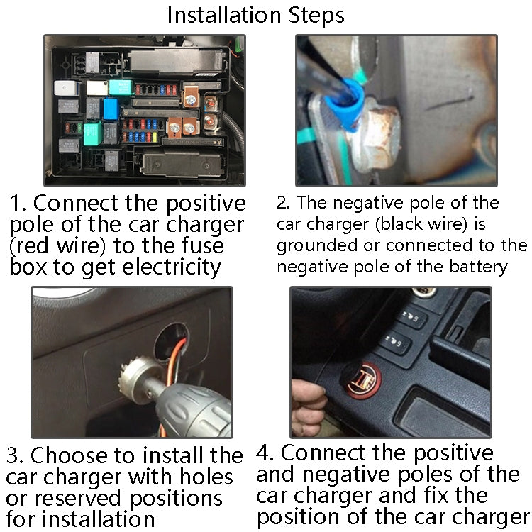 Car Motorcycle Modified USB Charger With Switch 12-24V Fast Charge(Red Light) - Car Charger by buy2fix | Online Shopping UK | buy2fix