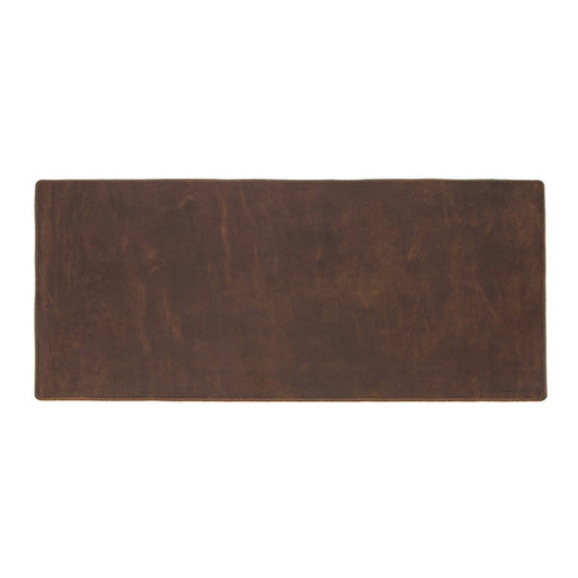 CF9011 Desk Pad Retro Crazy Horse Leather Notebook Computer Mouse Pad Oversized Anti-Slip Desktop Computer Desk Leather Pad(Brown) by buy2fix